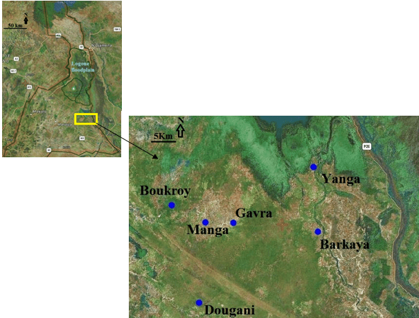 Cartographie des villages agropastoraux visités dans la région de l'Extrême-Nord du Cameroun.
