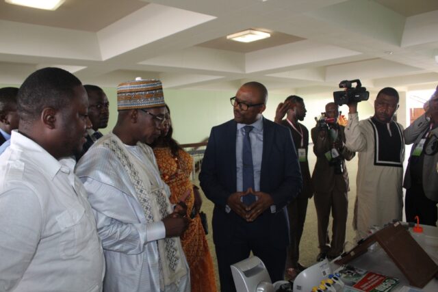 Prof speaking to the Minister of public health